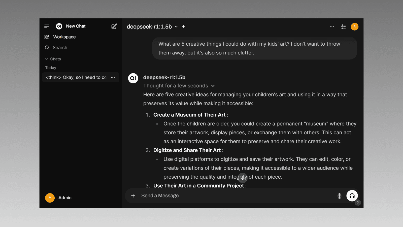 DeepSeek UI
