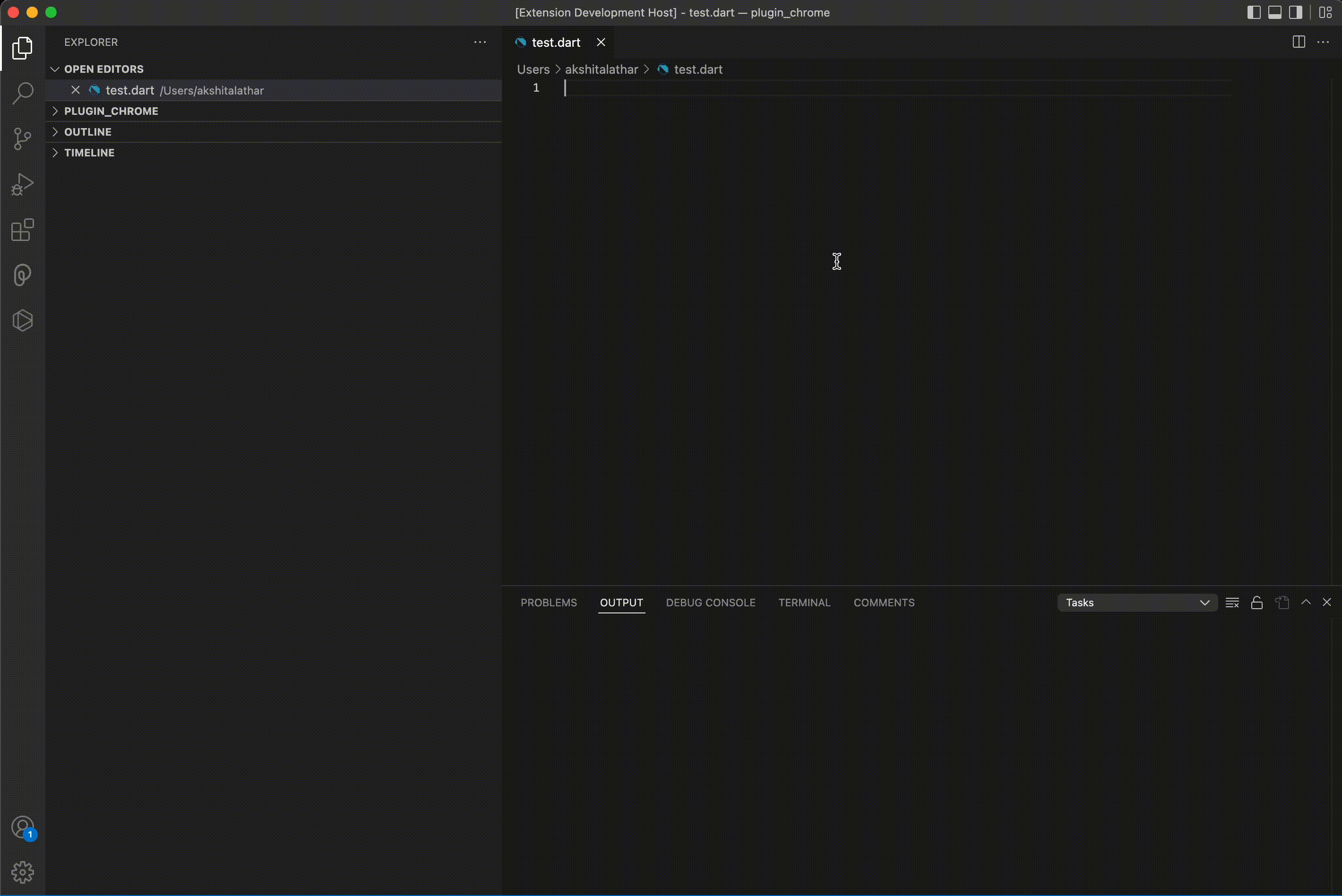 gif showing pieces snippet search feature in VS Code